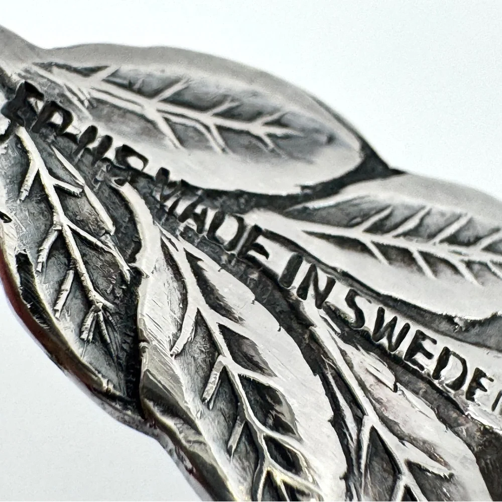 VTG Swedish Moccaskedar Demitasse Silverplate Spoons Set-of-6 - Picture 5 of 7